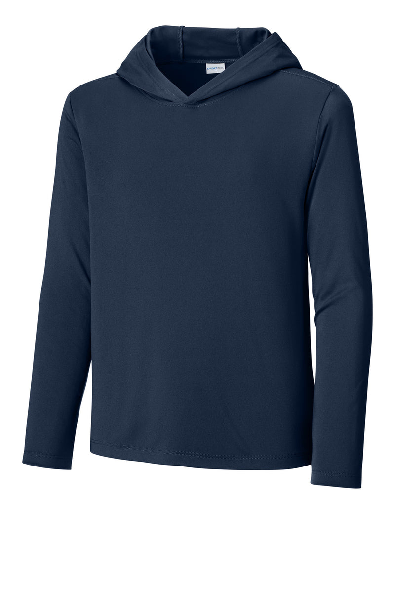 Load image into Gallery viewer, Sport-Tek Youth Posi-UV Pro Long Sleeve Hoodie YST420LSH
