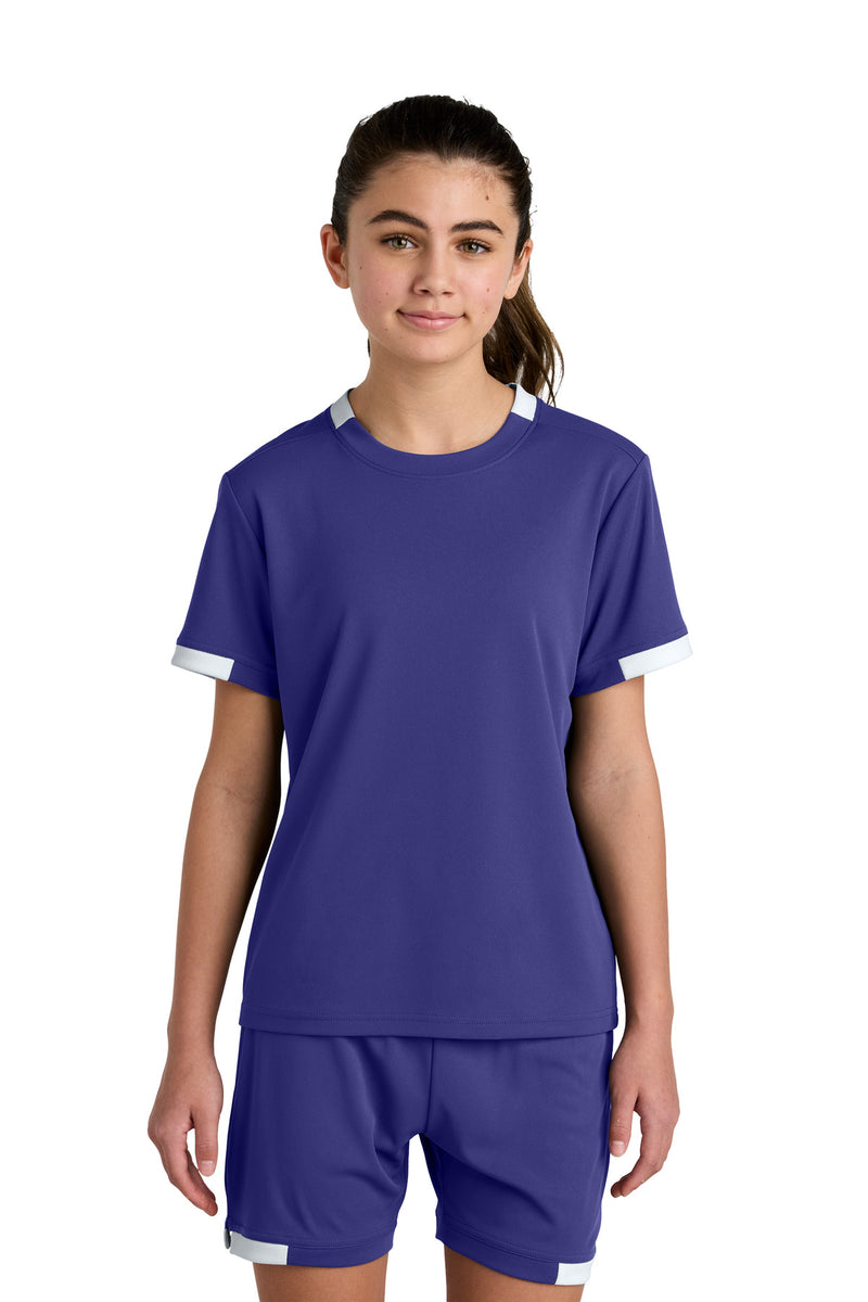 Load image into Gallery viewer, Sport-Tek Youth Club Short Sleeve Crew YST440
