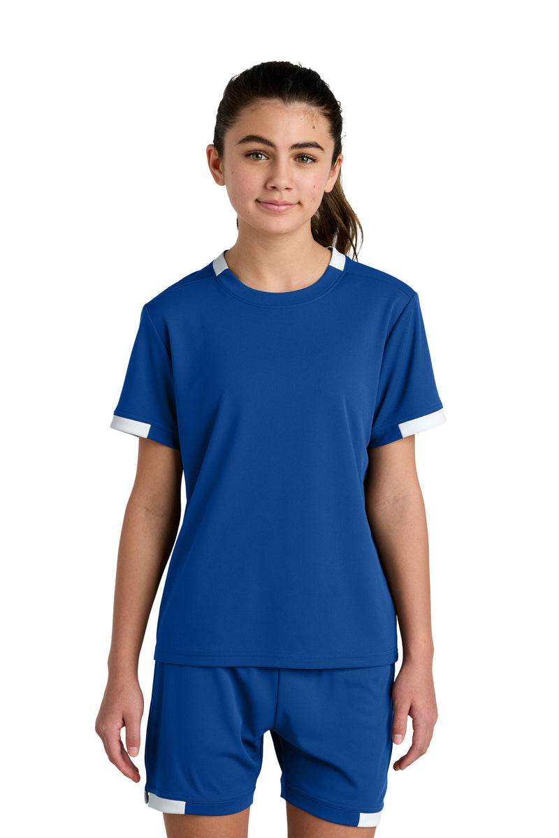 Load image into Gallery viewer, Sport-Tek Youth Club Short Sleeve Crew YST440
