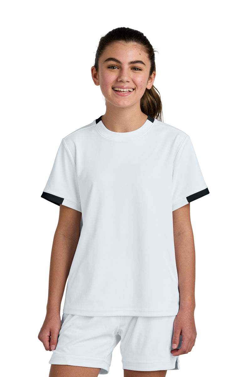 Load image into Gallery viewer, Sport-Tek Youth Club Short Sleeve Crew YST440

