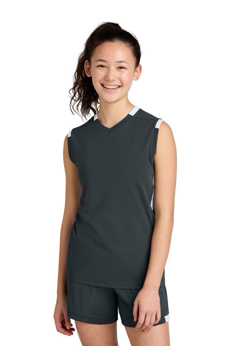 Load image into Gallery viewer, Sport-Tek Youth Club Sleeveless V-Neck YST441
