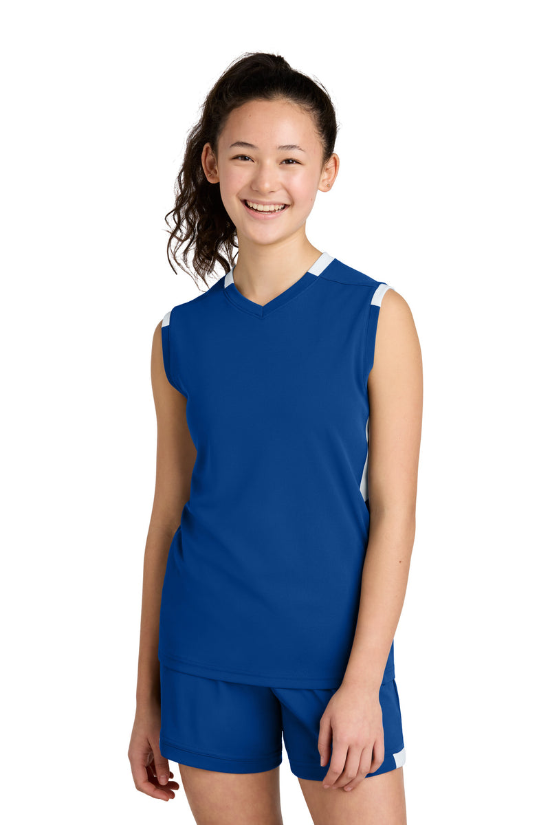 Load image into Gallery viewer, Sport-Tek Youth Club Sleeveless V-Neck YST441

