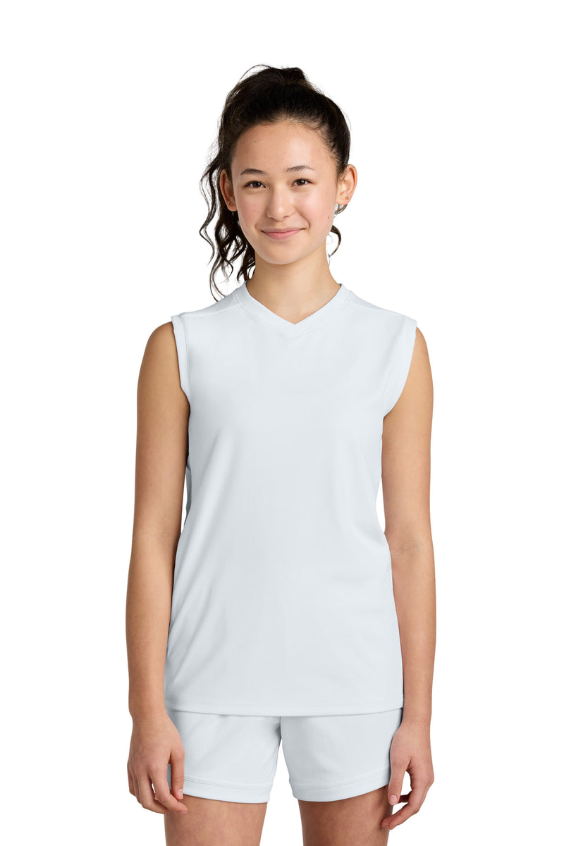Load image into Gallery viewer, Sport-Tek Youth Club Sleeveless V-Neck YST441

