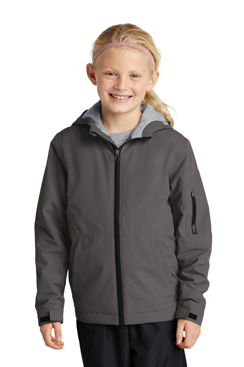 Load image into Gallery viewer, Sport-Tek Youth Waterproof Insulated Jacket YST56
