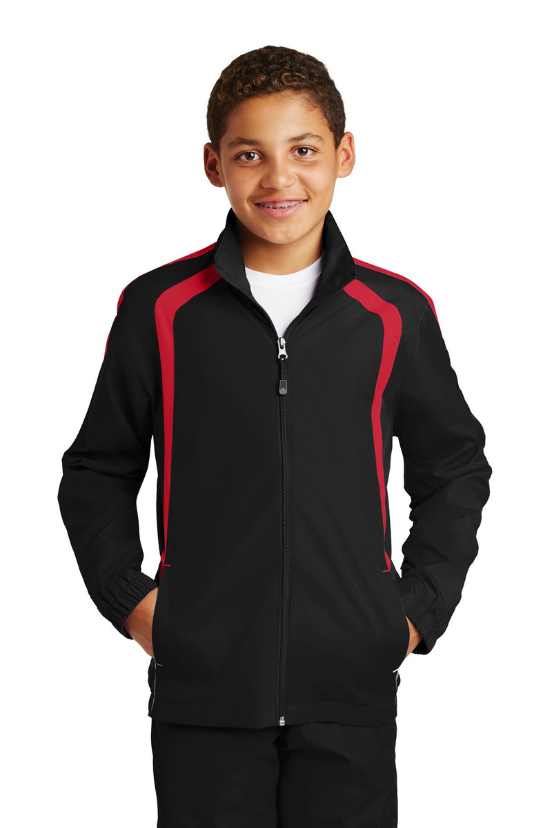 Load image into Gallery viewer, Sport-Tek Youth Colorblock Raglan Jacket. YST60
