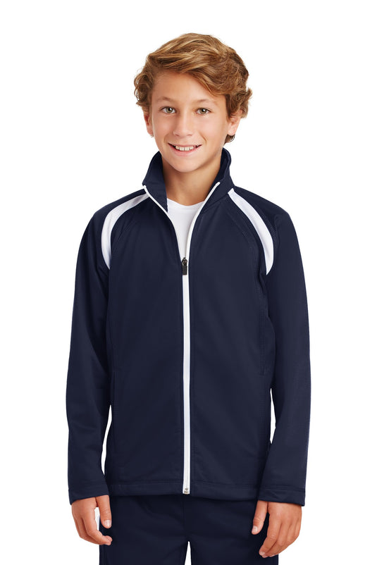 Sport-Tek Youth Tricot Track Jacket. YST90