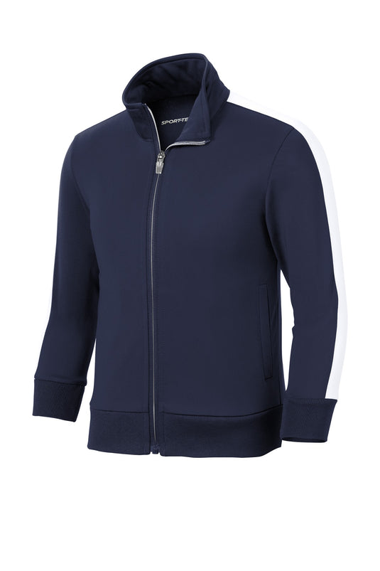 Sport-Tek  Youth Tricot Sleeve Stripe Track Jacket. YST94