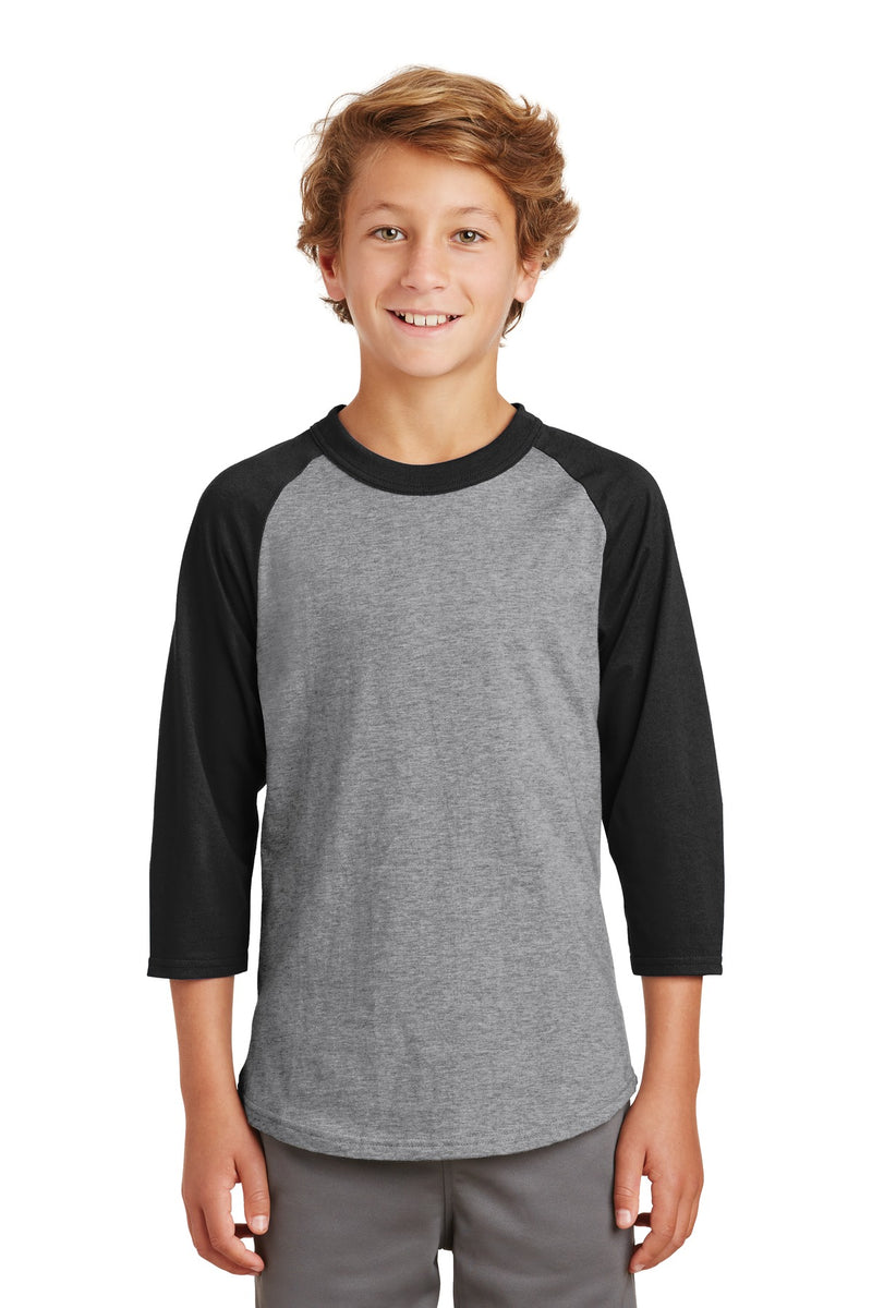 Load image into Gallery viewer, Sport-Tek Youth Colorblock Raglan Jersey.  YT200
