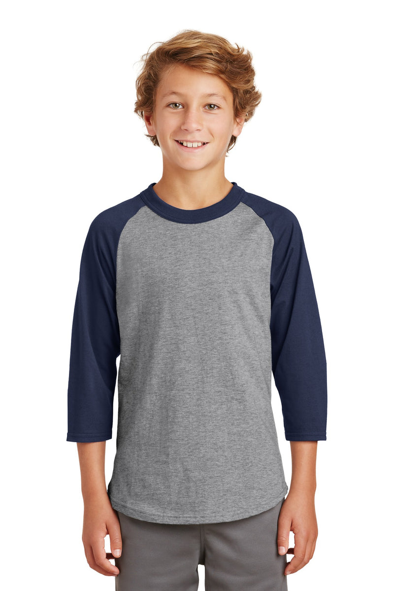 Load image into Gallery viewer, Sport-Tek Youth Colorblock Raglan Jersey.  YT200
