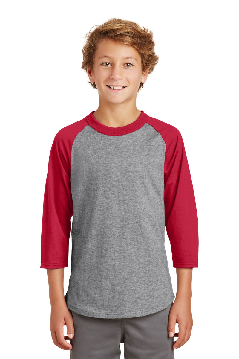 Load image into Gallery viewer, Sport-Tek Youth Colorblock Raglan Jersey.  YT200
