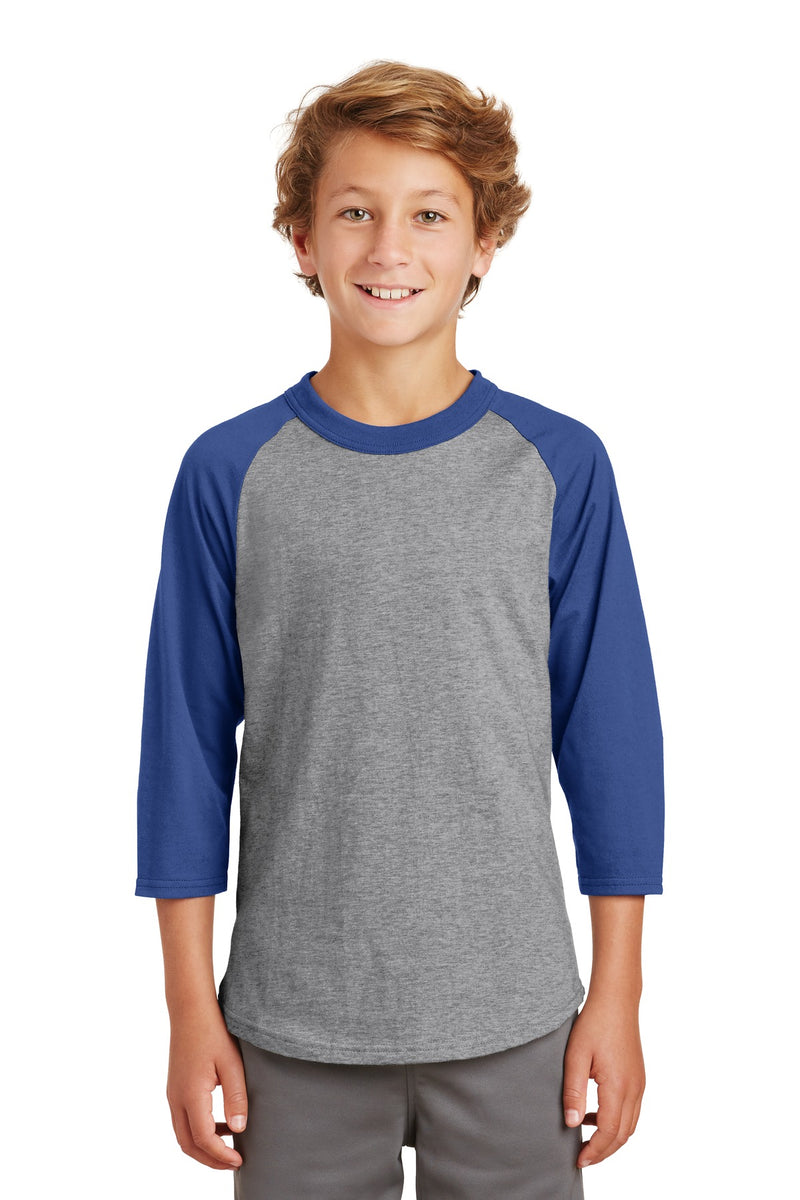 Load image into Gallery viewer, Sport-Tek Youth Colorblock Raglan Jersey.  YT200
