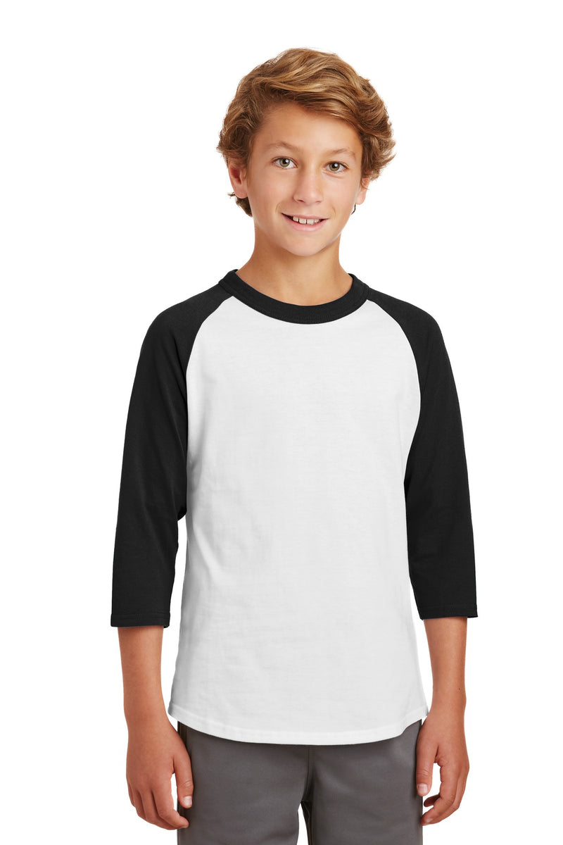 Load image into Gallery viewer, Sport-Tek Youth Colorblock Raglan Jersey.  YT200

