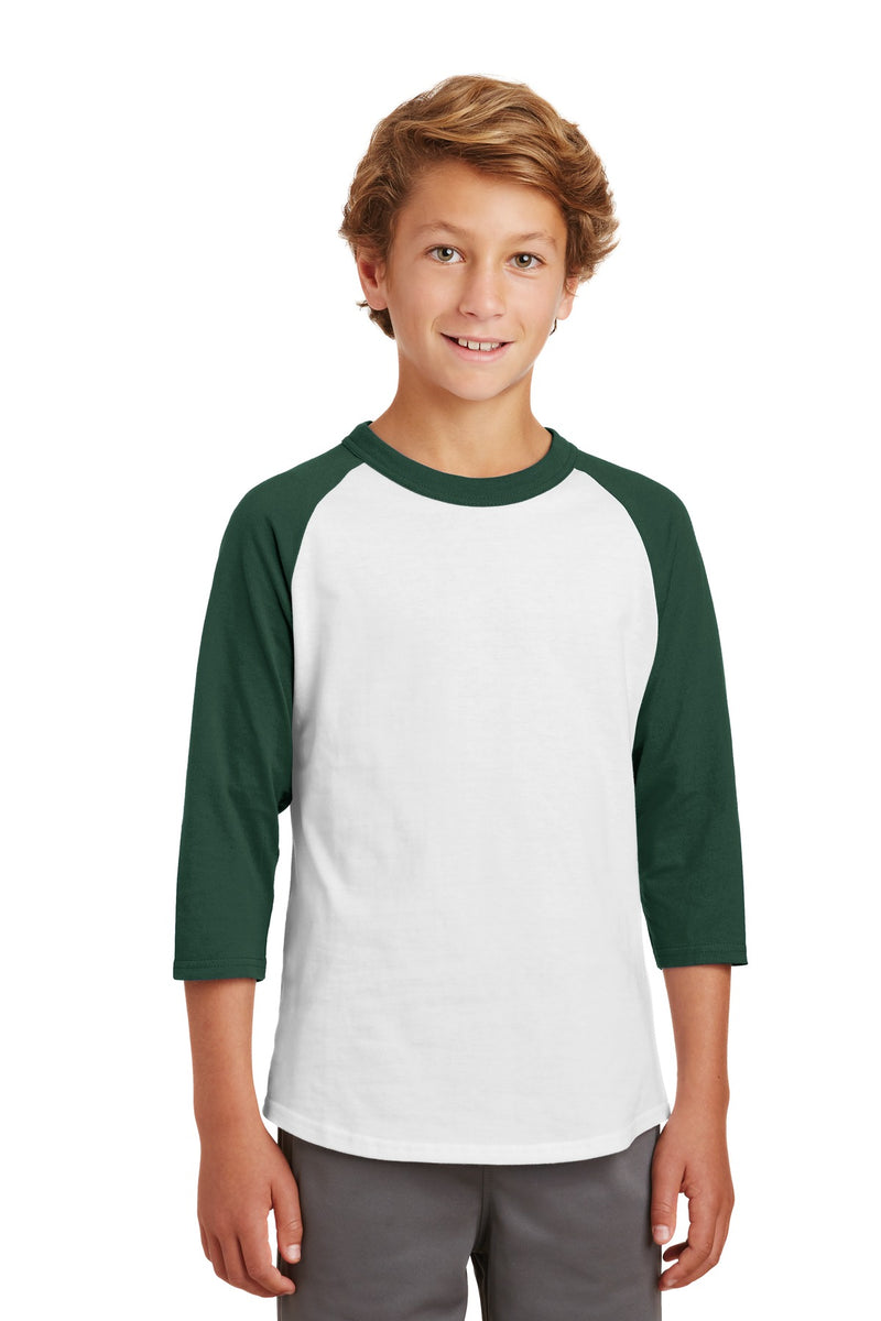 Load image into Gallery viewer, Sport-Tek Youth Colorblock Raglan Jersey.  YT200
