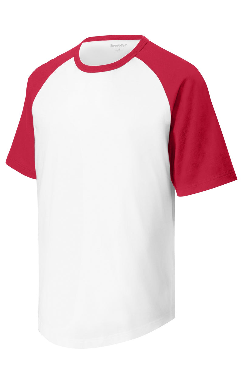 Load image into Gallery viewer, Sport-Tek Youth Short Sleeve Colorblock Raglan Jersey. YT201
