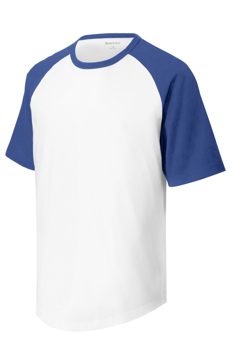 Load image into Gallery viewer, Sport-Tek Youth Short Sleeve Colorblock Raglan Jersey. YT201
